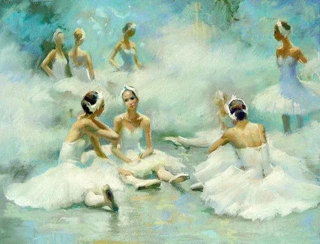 舞姿律动，俄罗斯画家阿纳斯塔西娅的色粉芭蕾，画面效果太棒了